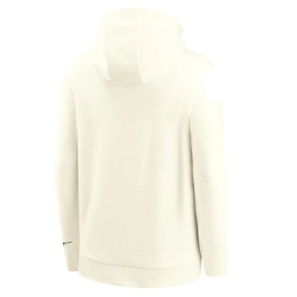 Nike Womens Size Small New Orleans Saints Historic Half Zip Hoodie Cream Black - Picture 6 of 8